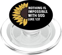 Lucas 1:37 1 37 Dios Jesús Religioso Nada Dios Imposible PopSockets PopGrip para MagSafe