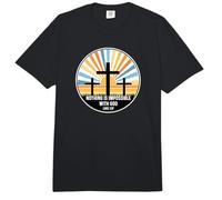 Lucas 1:37 1 37 Dios Jesús Religioso Nada Imposible Cruz Comfort Colors Adult Heavyweight T-Shirt