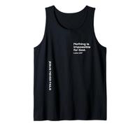 Lucas 1:37, Nada es Imposible para Dios, Esperanza, Cristiano Camiseta sin Mangas