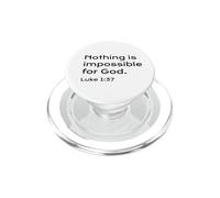 Lucas 1:37, Nada es Imposible para Dios, Esperanza, Cristiano PopSockets PopGrip para MagSafe