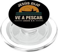 Lucas 5:4 Jesús Dijo Ve a Pescar con Mensaje PopSockets PopGrip para MagSafe