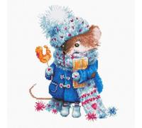 LUCAS B1168 - Kit de punto de cruz, diseño de ratón