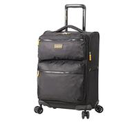 Lucas Maleta de Mano Ultraligera y expandible de 20 Pulgadas, pequeña Bolsa rodante Que se Adapta a la mayoría de Compartimentos de aerolíneas, Maleta Duradera de 8 Ruedas giratorias, Black, 50,80 cm