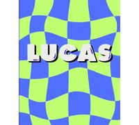 LUCAS: personalized notebook with first name: cool dude checkerboard design personalized journal for boys named LUCAS, 110 lined pages, soft matte cover