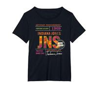 Lucasfilm Indiana Jones and the Dial of Destiny ’69 Artifact Camiseta, Mujer tallas grandes, Negro, 6XL Grande