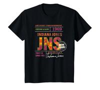 Lucasfilm Indiana Jones and the Dial of Destiny ’69 Artifact Camiseta, Niños, Negro, 6 años