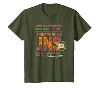 Lucasfilm Indiana Jones and the Dial of Destiny ’69 Artifact Camiseta, Niños, Verde Oliva, 10 años