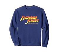 Lucasfilm Indiana Jones and the Dial of Destiny Movie Logo Sudadera, Unisex para adultos, Azul Marino, L