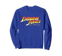 Lucasfilm Indiana Jones and the Dial of Destiny Movie Logo Sudadera, Unisex para adultos, Azul Real, M
