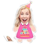 LucBuy Almohada Facial Personalizada, Almohadas de Muñecos de Peluche con Foto Personalizada, Almohada FEA Decorativa para Sofá con Impresión 3D de Doble Cara, Aniversarios Cumpleaños Regalos (S 18)