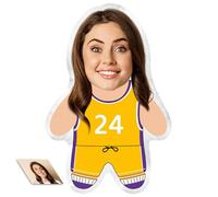 LucBuy Almohada Facial Personalizada, Almohadas de Muñecos de Peluche con Foto Personalizada, Almohada FEA Decorativa para Sofá con Impresión 3D de Doble Cara, Aniversarios Cumpleaños Regalos (S 17)