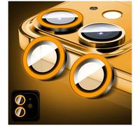 LucBuy Protector de Lente de Cámara Luminoso para iPhone 17 Air, 9H Vidrio Templado Funda para Cámara Noctilucente Brillante, Mejorados Alineación Automática Aleación Anillos