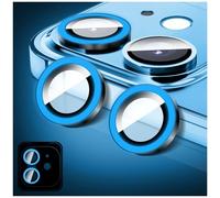 LucBuy Protector de Lente de Cámara Luminoso para iPhone 17 Air, 9H Vidrio Templado Funda para Cámara Noctilucente Brillante, Mejorados Alineación Automática Aleación Anillos