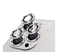 LucBuy Protector de Lente de Cámara para iPhone 12/11/Pro/Max/Mini, Película de Pantalla de Lente Circular de Anillo de Aleación de Aluminio de Vidrio Templado HD,Adhesivo Protector Antiarañazos