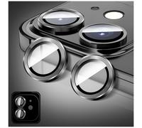 LucBuy Protector de Lente de Cámara para iPhone 17 Air, Protector de Pantalla de Vidrio Templado para Cámara Accesorios para Teléfono, Anillos de Metal con Alineación Automática