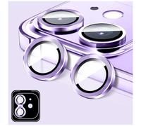 LucBuy Protector de Lente de Cámara para iPhone 17 Air, Protector de Pantalla de Vidrio Templado para Cámara Accesorios para Teléfono, Anillos de Metal con Alineación Automática