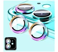 LucBuy Protector de Lente de Cámara para iPhone 17 Air, Protector de Pantalla de Vidrio Templado para Cámara Accesorios para Teléfono, Anillos de Metal con Alineación Automática
