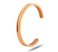 LucBuy Pulsera de Acero inoxidable, Brazaletes con Ranuras Ajustables para el Cabello, Brazaletes de Puño Muy Pulidos, Joyería para Mujeres y Hombres (A3)