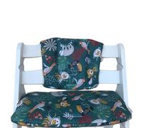 LUCCA kids Cojín para Trona evolutiva, Revestimiento plastificado para fácil Limpieza, Compatible con Hauck Alpha y Modelos parecidos (Selva)
