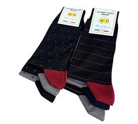 Lucchetti Socks Milano 6 pares de calcetines de hombre CORTE algodón de Escocia stretch estampado verano (Talla Única, Conjunto Sanremo)