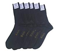 Lucchetti Socks Milano 6 pares de calcetines para hombre, cortos, hilo de Escocia, 100% algodón remachado, fabricado en Italia turquesa 39/42 ES (39-42, Negro)