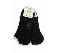 Lucchetti Socks Milano Calcetines Cortos Hombre Invisibles Respirable Calcetines tobilleros Algodón made in Italy (43-46, Negro)