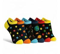 Lucchetti Socks Milano Fantasmini algodón hilo de Escocia Made in Italy Hombre Mujer - Calcetines invisibles transpirables elegantes No Show - Calcetines, Cosmic Fun - Juego de 6 pares, 43-46