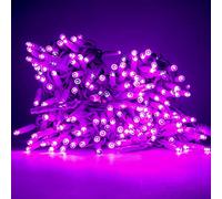 Luccika Cadena de luces de Navidad LED profesional, MaxiLed de 8 mm, Flash, para jardines, tiendas, bares, exteriores (violeta con flash blanco hielo, 30 metros, 300 LED)