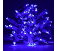 Luccika Cadena de luces LED profesional para Navidad, MaxiLed de 8mm, Flash, para jardines, tiendas, bares, exterior (Azul con Flash Blanco Hielo, 30 metros - 300 LED)