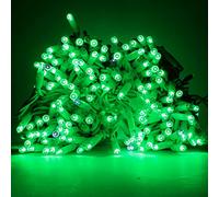 Luccika Cadena de luces LED profesional para Navidad, MaxiLed de 8mm, Flash, para jardines, tiendas, bares, exterior (Verde con flash blanco hielo, 30 metros - 300 LED)