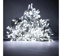 Luccika cadena de luces navideñas LED profesionales con MaxiLed para uso en interiores y exteriores de restaurantes de hoteles (Ice White con Ice White Flash, 30 metros - 300 LED)