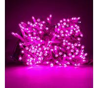 Luccika, Cadena LED MaxiLed 8 mm profesional, rosa con flash blanco hielo, 10 metros - 100 LED