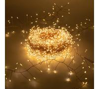 Luccika Luces Cluster navideñas, luces LED Micro en Racimo, 8 modos de iluminación, para Interior y Exterior, luces Decorativas para árbol de Navidad (Blanco Cálido, Alambre de Cobre, 20M 2000LED)