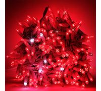 Luccika, Tira de LED MaxiLed 8mm Profesional, Rojo con Flash Blanco Hielo, 10 Metros - 100 LED