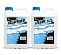 LUCCY Agua Destilada Desmineralizada Desionizada 10 Litros | Agua Pura 100% Formula Mejorada | CPap, Humidificador, Plancha, Motores, Limpieza, Laboratorios, Plantas