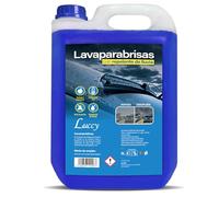LUCCY Lavaparabrisas Coche Anti Lluvia - 5 Litros - Nueva Formulación Alta Concentración - Líquido Limpiaparabrisas Anticongelante Protección -5ºC