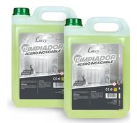 LUCCY Limpiador de Acero Inoxidable Profesional 10 Litros | Nueva Formulación Más Concentrado | Limpia, Abrillanta y Protege Sin Residuos