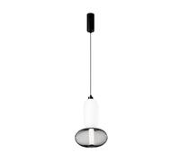 Luce Ambiente Design lámpara colgante LED INKAS, altura 41 cm, negro, vidrio/metal, CCT