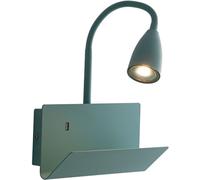 Luce Ambiente e Design Aplique de metal verde con brazo flexible
