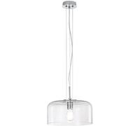 Luce Ambiente e Design Luz de techo de vidrio transparente 30 cm.