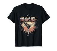 Luce como Beauty Kick Like Beast Kickboxing Girl Camiseta