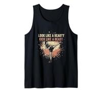 Luce como Beauty Kick Like Beast Kickboxing Girl Camiseta sin Mangas