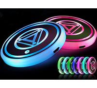 Luce LED per portabicchieri per Auto, 2 Piezas Posavasos LED para Coche con Almohadilla de Taza de luz luminiscente de 7 Colores, para Posavasos Accesorios Decoración de Interiores Atmósfera Luz (E)