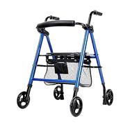 LUCEAE Andador Plegable para Adultos Andador con Asiento, Andador Regulable en Altura, Robusto, para Personas Mayores y Adultos Andador Ligero de Cuatro Ruedas