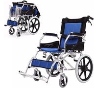 LUCEAE Silla de Ruedas Autopropulsable plegable, ligera y autopropulsable, silla de transporte para adultos con reposapiés abatible, silla de viaje portátil para interiores y exteriores (Color : A)