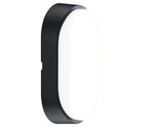 Luceco Aplique de Pared Ovaldo 10W LED, Lámpara Negro/Blanco Impermeable, iluminación para Exterior, Jardin, Terraza, Patio