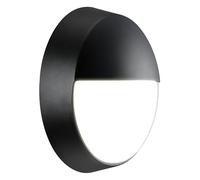 Luceco Aplique de Pared Redondo 10W LED, Lámpara Negro/Blanco Impermeable, iluminación para Exterior, Jardin, Terraza, Patio