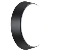 Luceco Eco Luz LED Exterior de Mamparo, Iluminación Exterior Decorativa, Redonda, Negra, IP54, 10W, 700lm, 4000K, EBER10S40