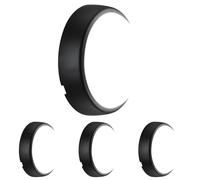 Luceco Eco Mini Luz LED Exterior de Mamparo, Iluminación Exterior Decorativa, Redonda, Negro/Blanco, IP54, 5,5W, 450lm, 4000K, EBE5R40 (Paquete de 4)