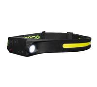 Luceco Linterna frontal flexible con sensor de movimiento 350Lm+150Lm USB recargable